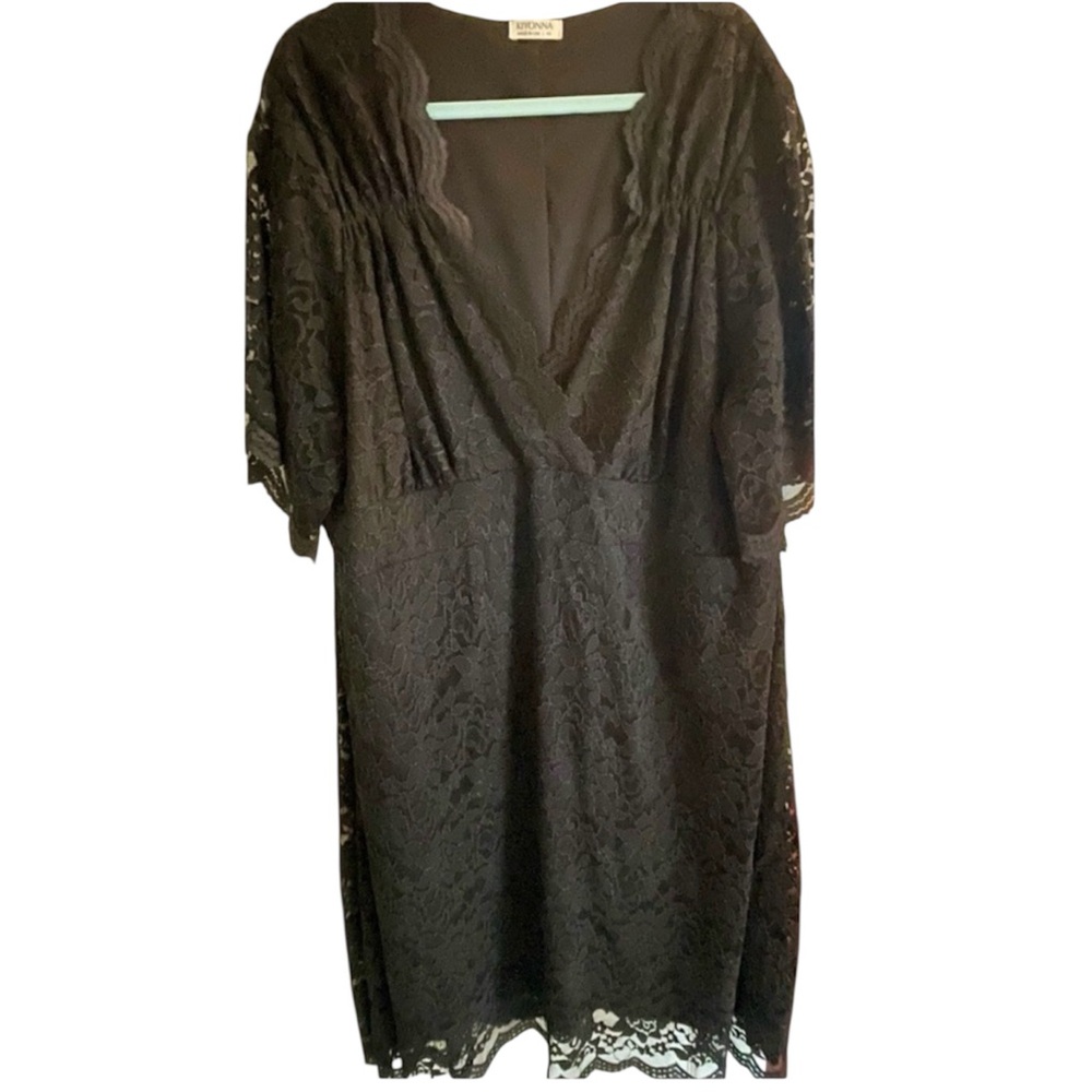 Women’s Kiyonna Black Midi Dress Plus 4X